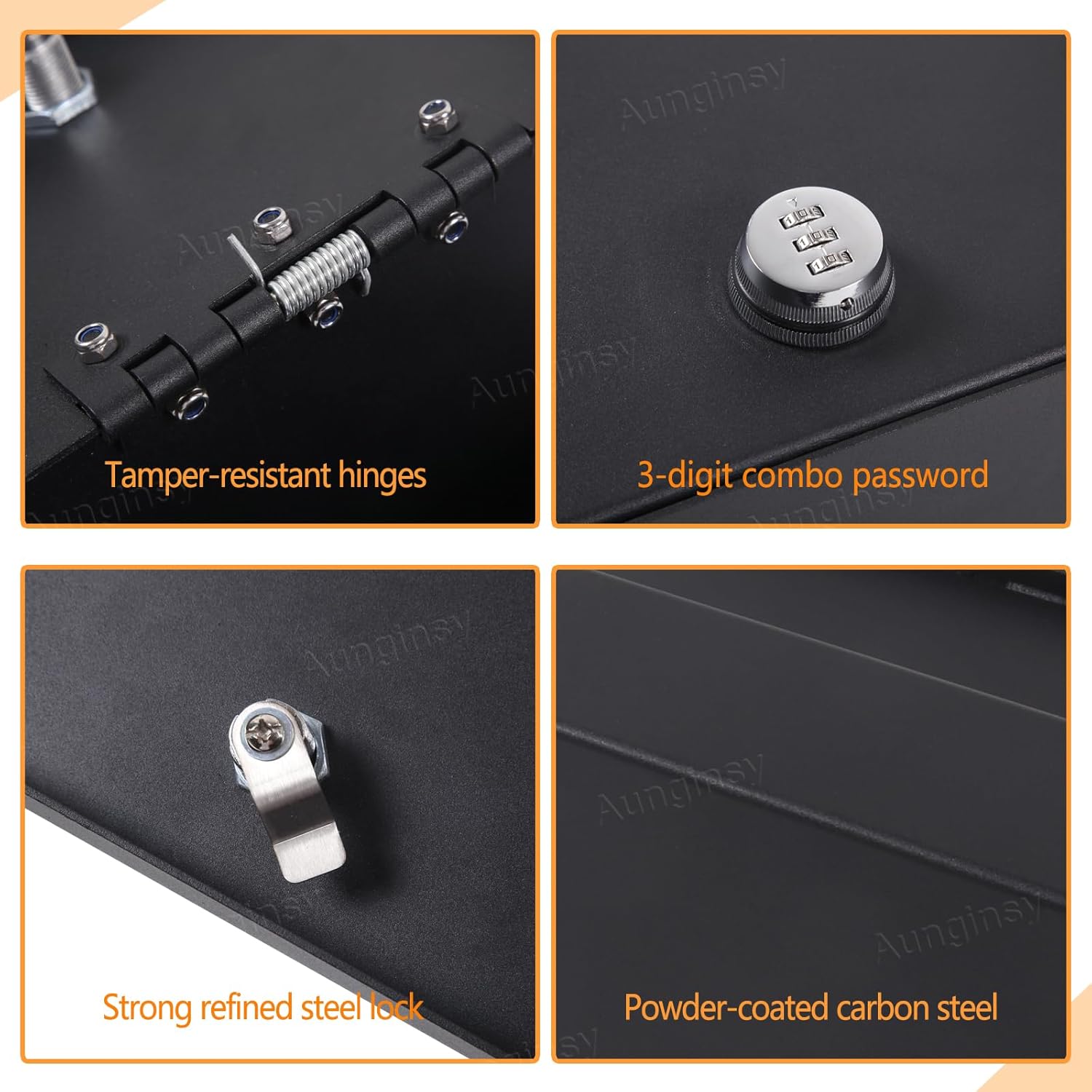 Car Center Console Lock Safe Box Armrest Storage Compatible with Toyota Tundra 2022-2026, Center Console Lock Box Armrest Security Organizer Tray Vault with 3 Digit Combo Password Insert Accessories