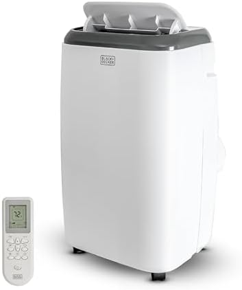 BLACK+DECKER Portable Air Conditioner, 8,000 BTU for Rooms Up To 350 Sq. Ft., Portable AC with Full Function Remote Control & Window Kit, BPT05WTBA, White