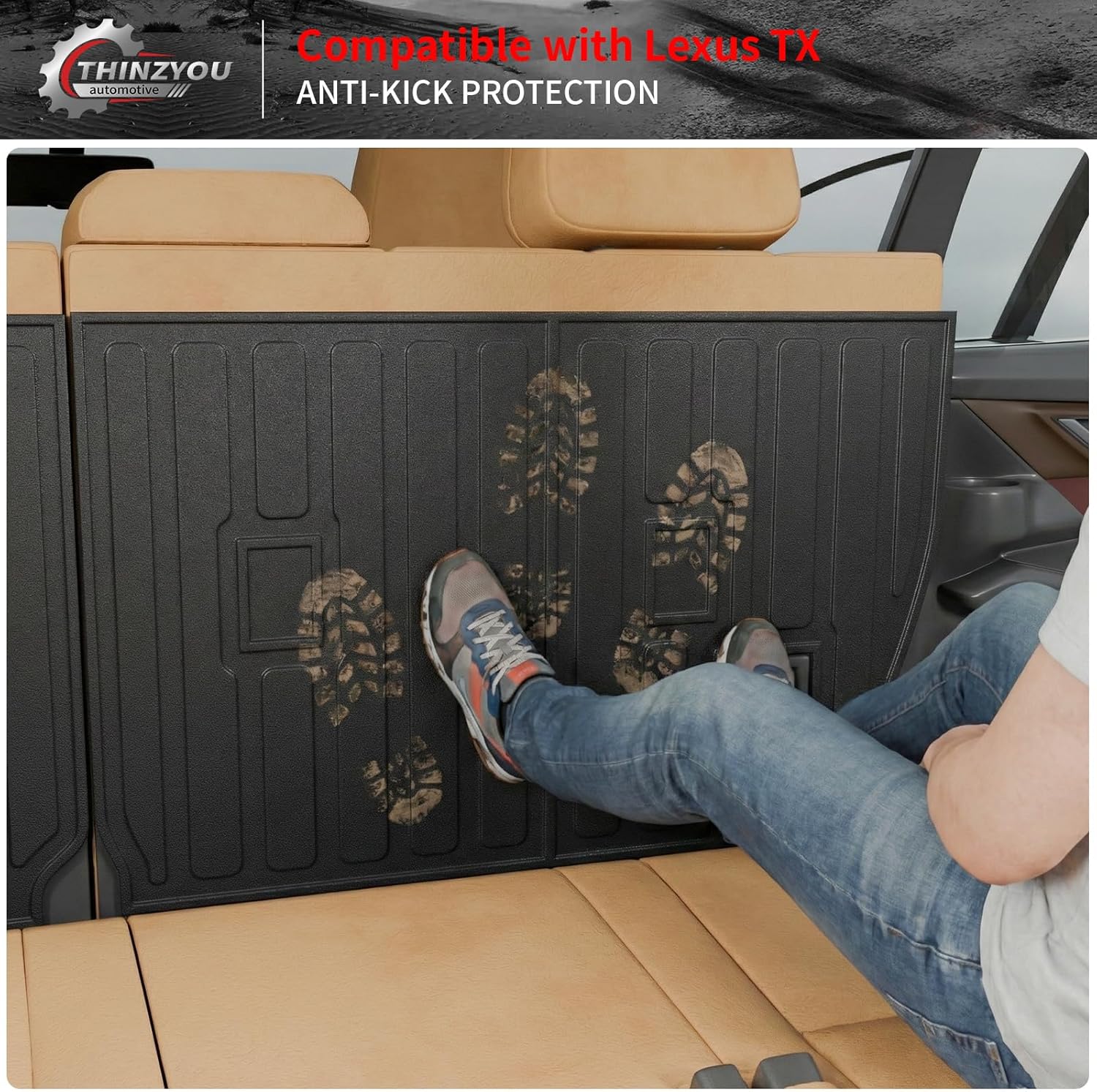 Floor Mats Compatible with 2024 2025 2026 Lexus TX350 TX500h TX550h+ 7 Seats Cargo Mat Trunk Liner Kick Mats All Weather TX Accessories (Floor Mats+Trunk Mat+2nd&3rd Row Backrest Mats)