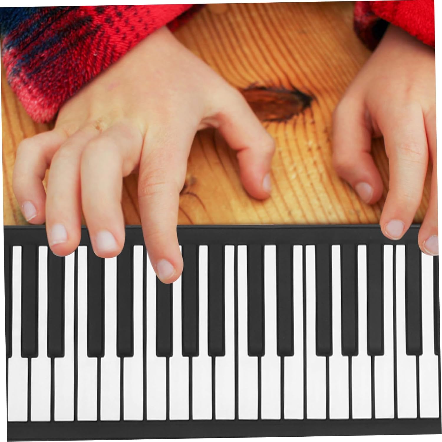 ibasenice Foldable Roll-up Electronic Piano with Speaker Portable Silicone Keyboard for Music Practice Battery-powered Easy Storage for Beginners and