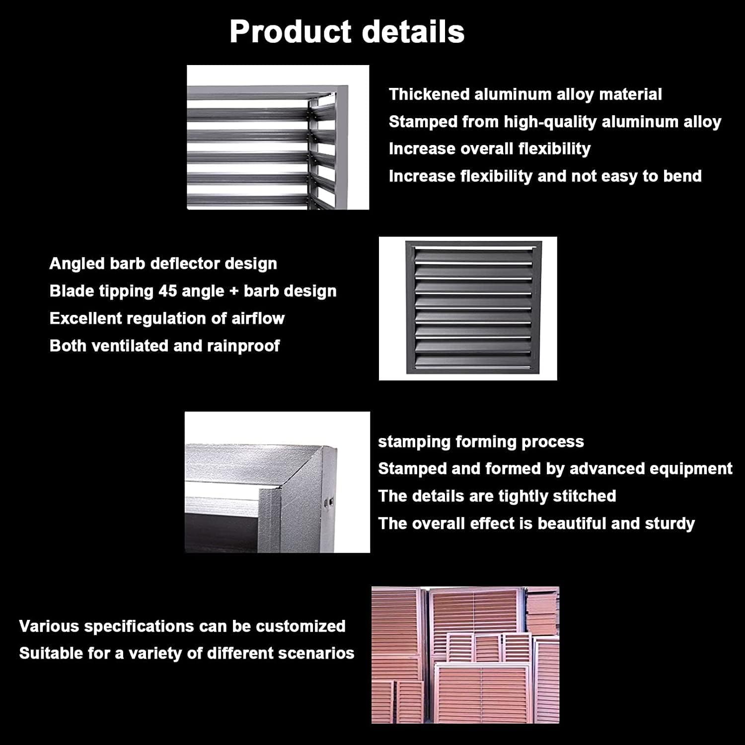 air Conditioner Fence for Outside Units Outdoor Privacy Fence Panels,AC Covers for Outside to Hide Air Conditioner & for Outdoor Privacy, Aluminum Alloy Space Divider Trash Can Enclosure Flower Stan