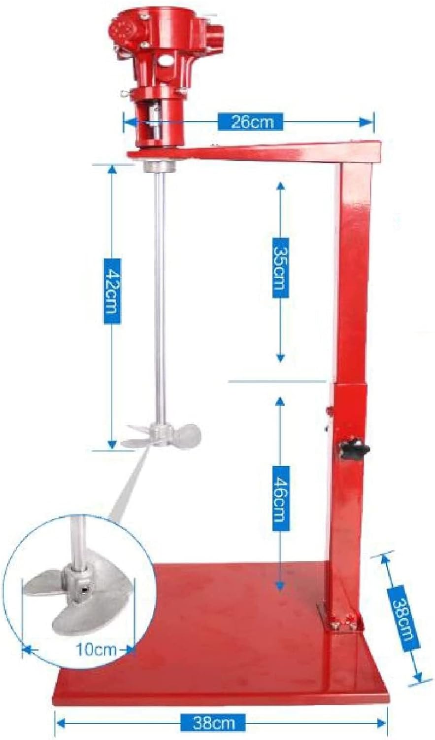 Automatic Lift Mixer, Pneumatic Paint Mixer 5 Gallon Air Agitator Lifting Stirring Machine For Dye/Resins/Liquid Medicine Mixing (Stainless Steel Impeller, Diameter 10cm)