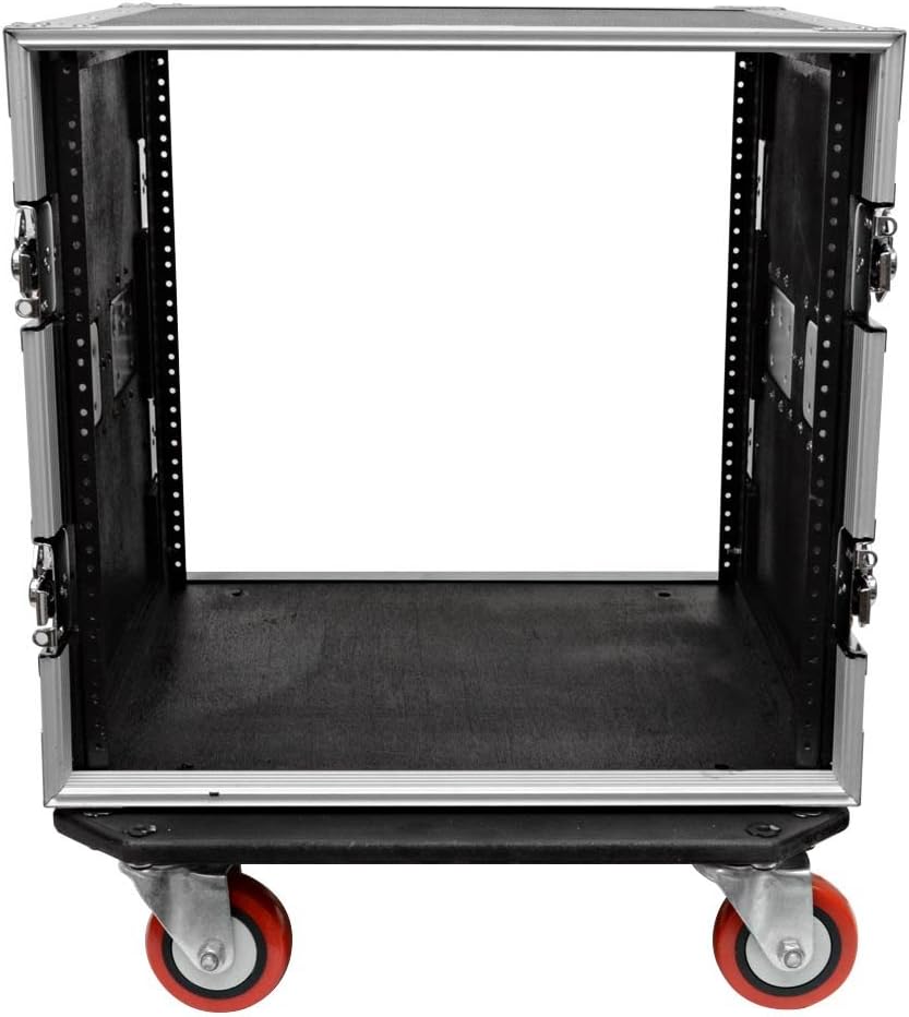 Seismic Audio - 10 SPACE RACK CASE Amp Effect Mixer PA/DJ - Wheel/Casters