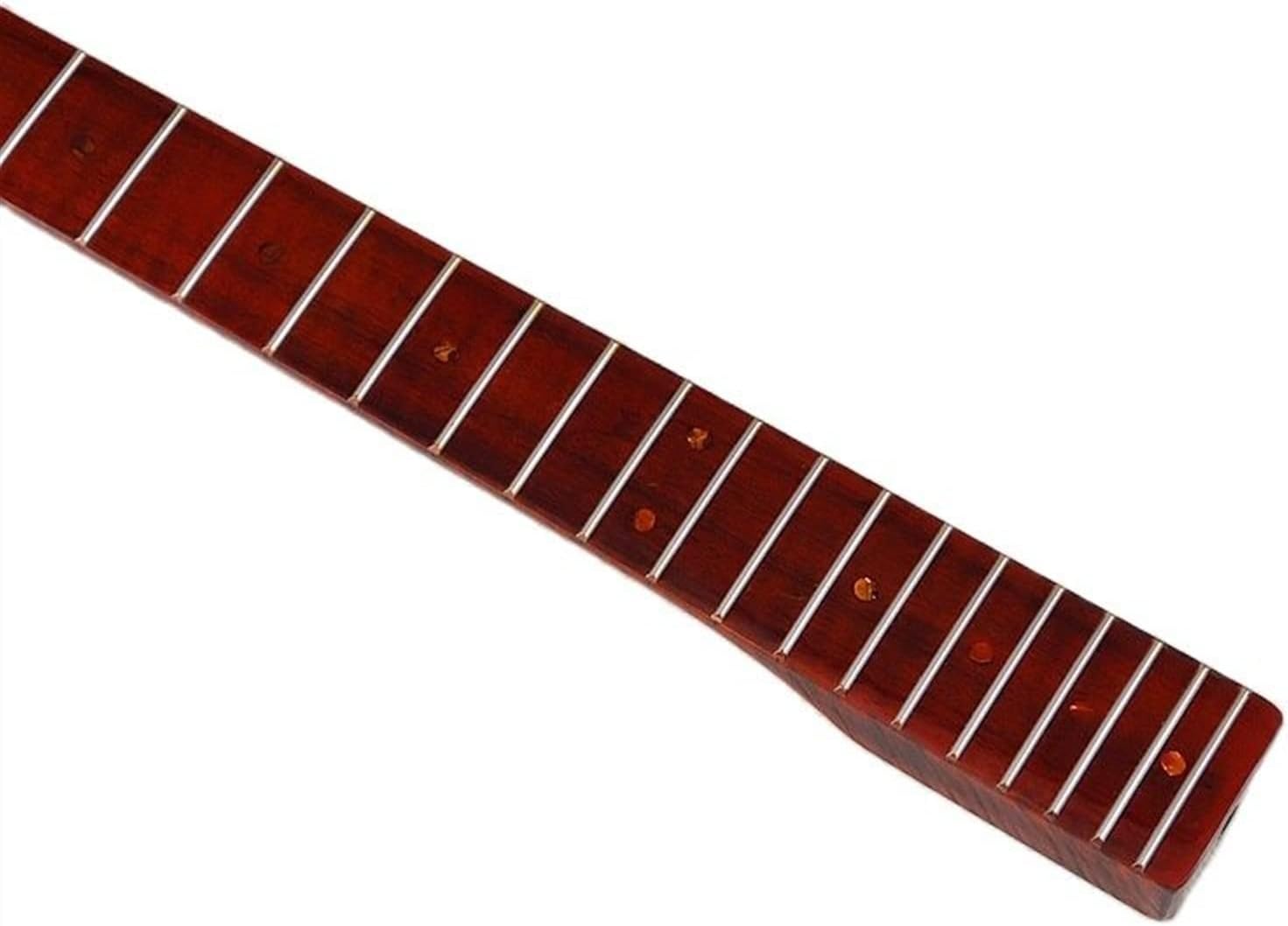 ZUZU Maple Electric Guitar Neck One Piece Wood Grossy Guitar Arm 21 Frets Unfinished Guitar Neck