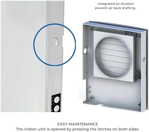 VENTS-US Twinfresh Expert RA1-50-2 - Ductless Through The Wall Ventilation Fan with Remote Control and Built-in Humidity sensor, Timer and Weekly Scheduler