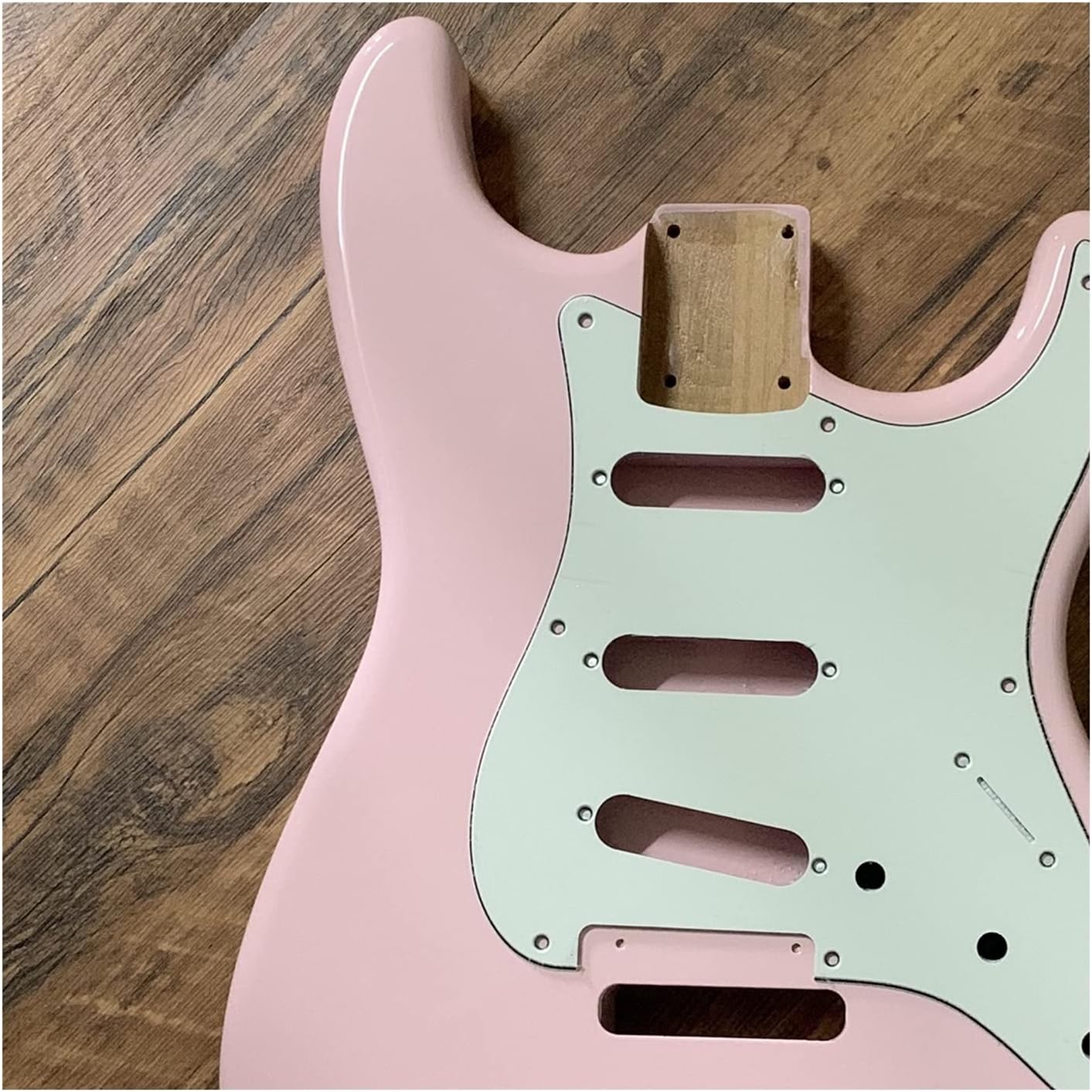 Unfinished Guitar Kit Electric Guitar Body North American Alder Guitar Semi-Finished Manual DIY Guitar Barrel Replacement Guitar Accessories Handmade ​Guitar Body (Color : Shell Powder)