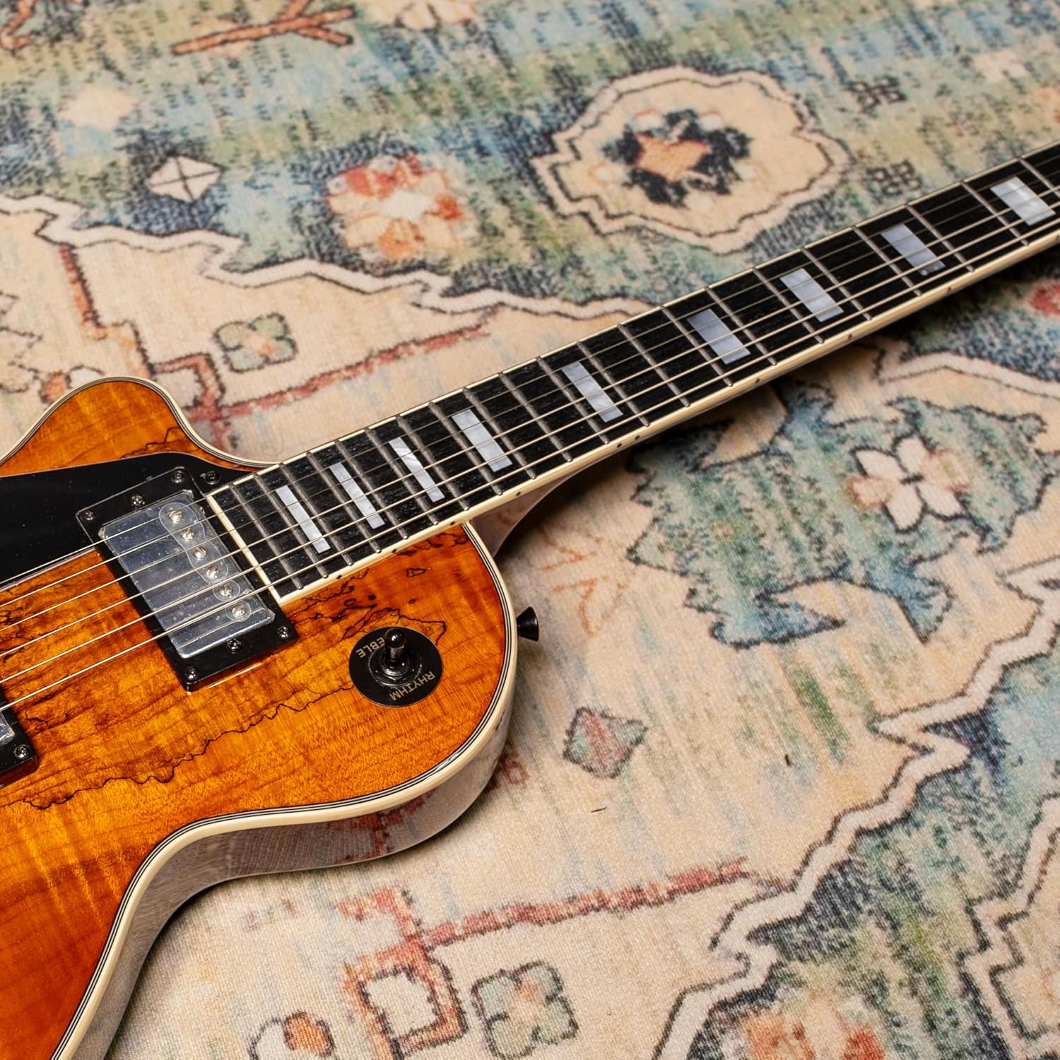 Tario Left Hand Electric Guitar Spalted Maple Top with Okoume Body Maple Neck