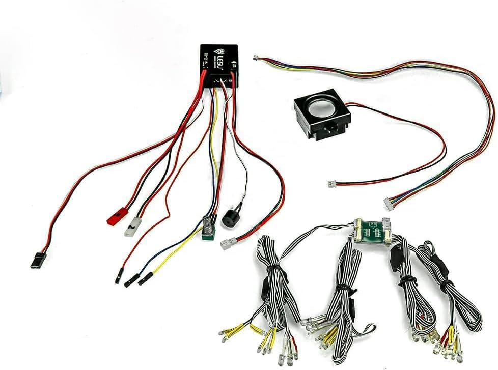 LESU CNC L6 V6 V8 Sound System and LED Light Modules Two-in-one for 1/14 RC Truck Construction Car Model Parts