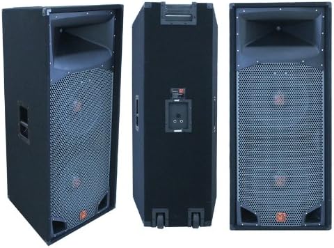 Mr. Dj COMSD15 Double 15-Inch 5000 Peak Momentary Power Speaker with 2-Inch 780W RMS Titanium Driver