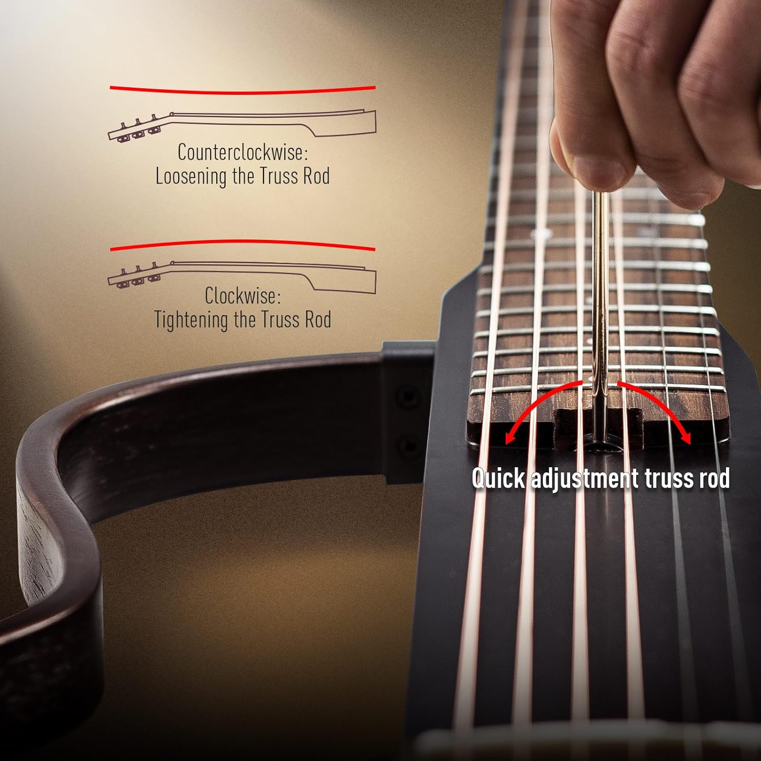 Sonicake Travel Guitar, Portable Acoustic-Electric Guitar Kit, Solid Mahogany Body Easy Assemble Frames, Multi Body-Shape Sim Rechargeable Preamp, Gig Bag, All Accessories QGT-01