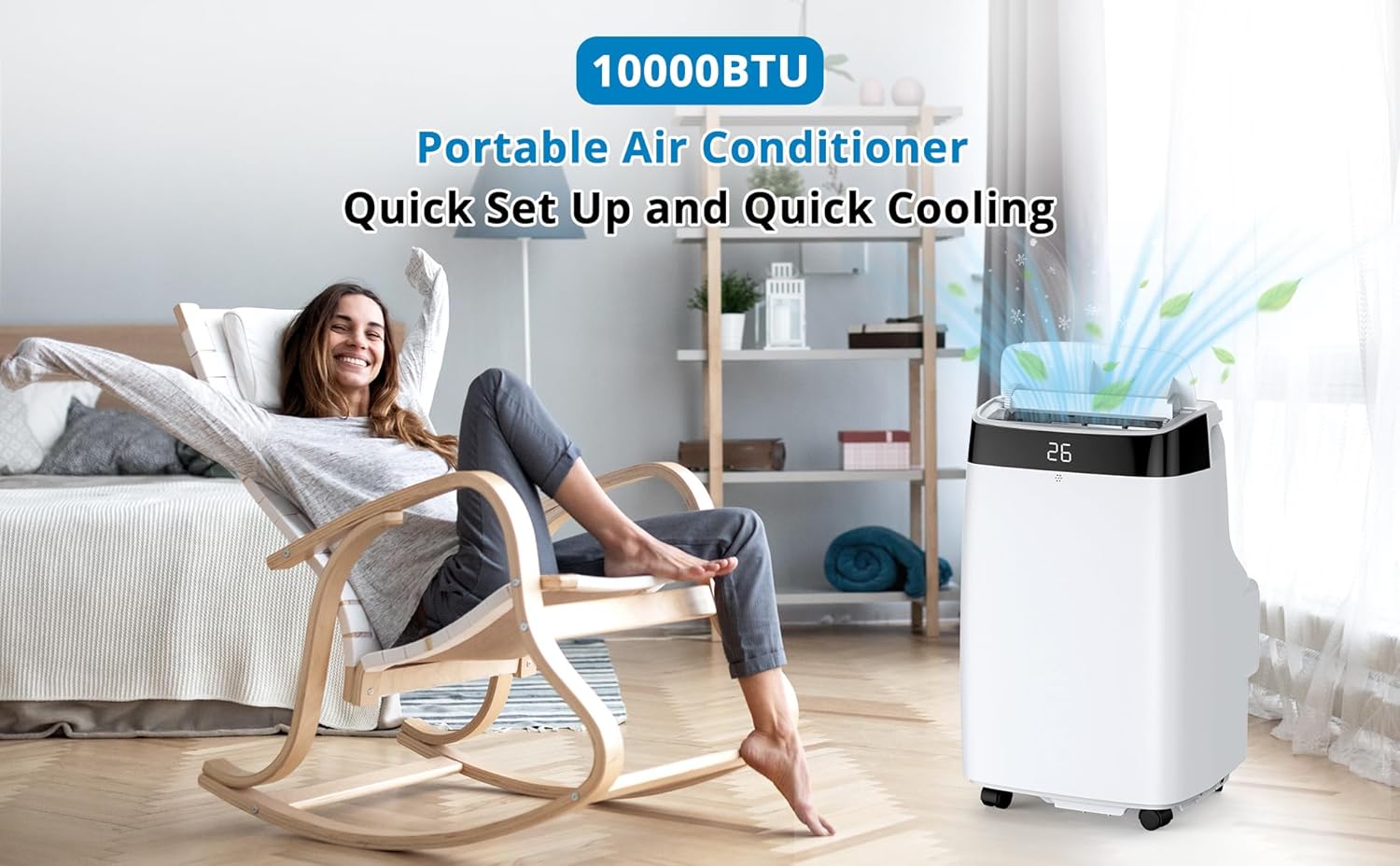 1Pcs Abs Tcl-10000Btu Portable Air Conditioner Tac-06Cpd/Dl1(Sacc) Black + White US regulations