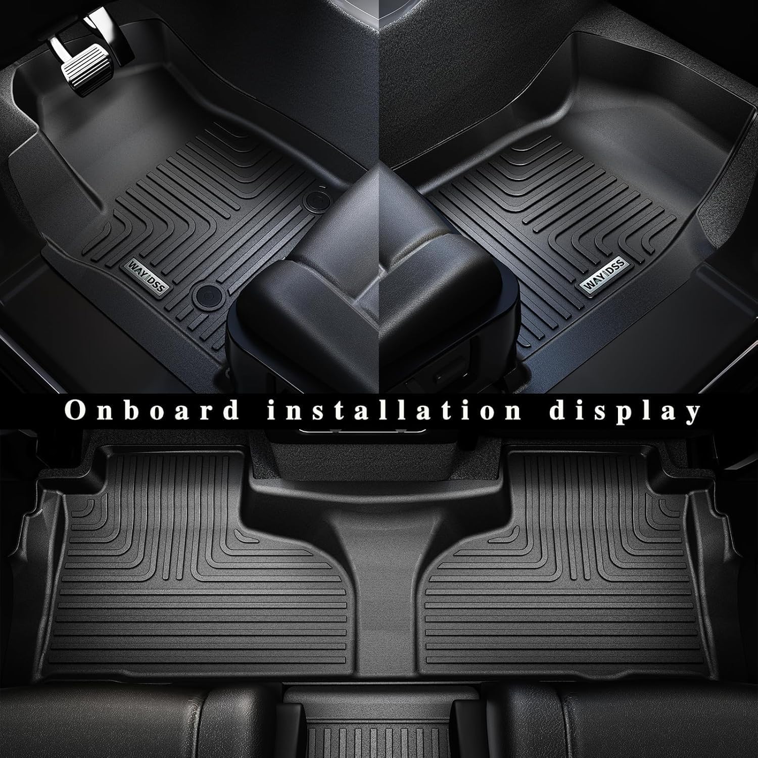 Floor Mats & Cargo Mat Mat & Backrest Mat for 2021-2026 Chevy Chevrolet Suburban 7 Seats Accessories-2 Row Bench Seat/GMC Yukon XL/Cadillac Escalade esv (Non Short) Car Floor Liners