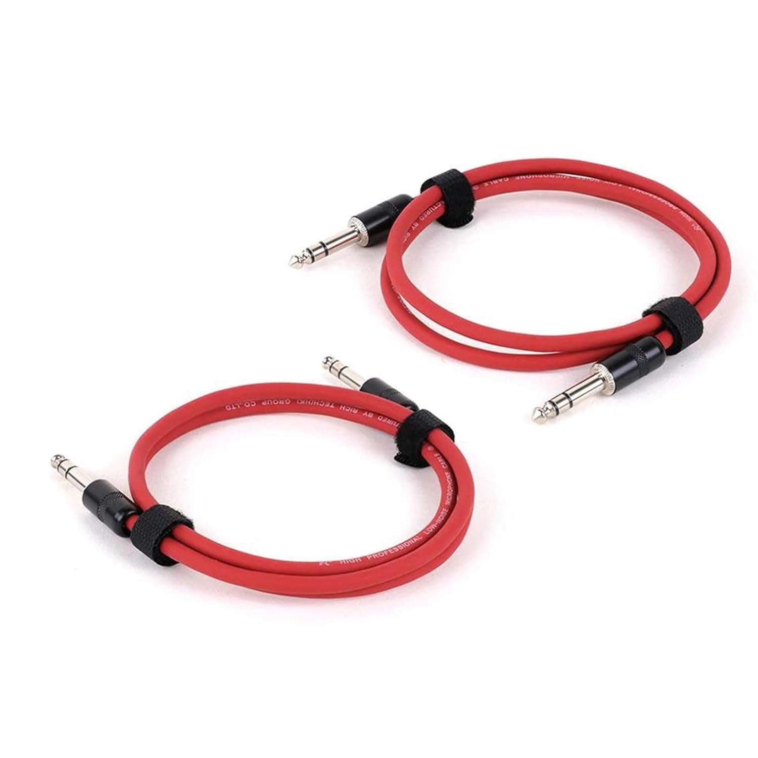 TSTS Guitar Audio Cable 1/4 Inch Straight Instrument Cable Stereo Professional Colorful Cable for Guitar Bass Amplifier Keyboard(Red,15m)