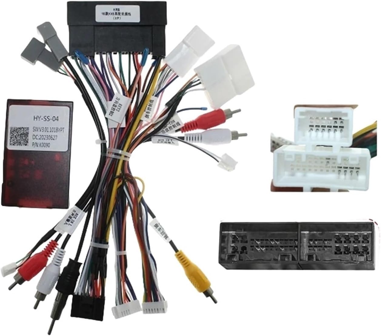 Car 16pin Audio Wiring Harness Amplifier Compatible with KIA KX5/KX7 Hyundai Sonata 9 Stereo Installation Wire Adap(Cable Canbus)