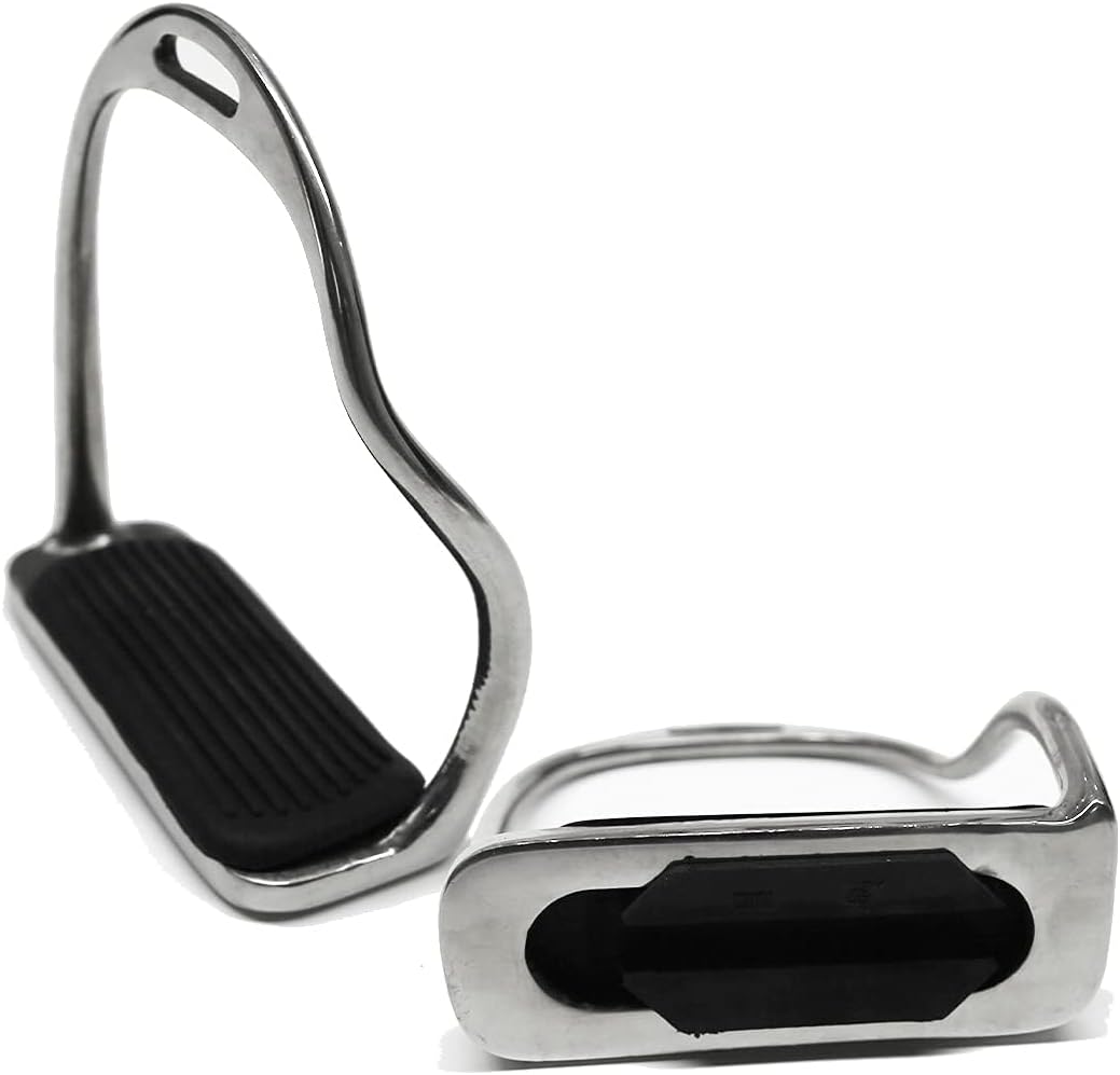 UNISTRENGH Western Stainless Steel Horse Riding Stirrups Equestrian Saddles Accessories Anti-Skid Horse Pedal Super Lightweight Equestrian Safety Equipment