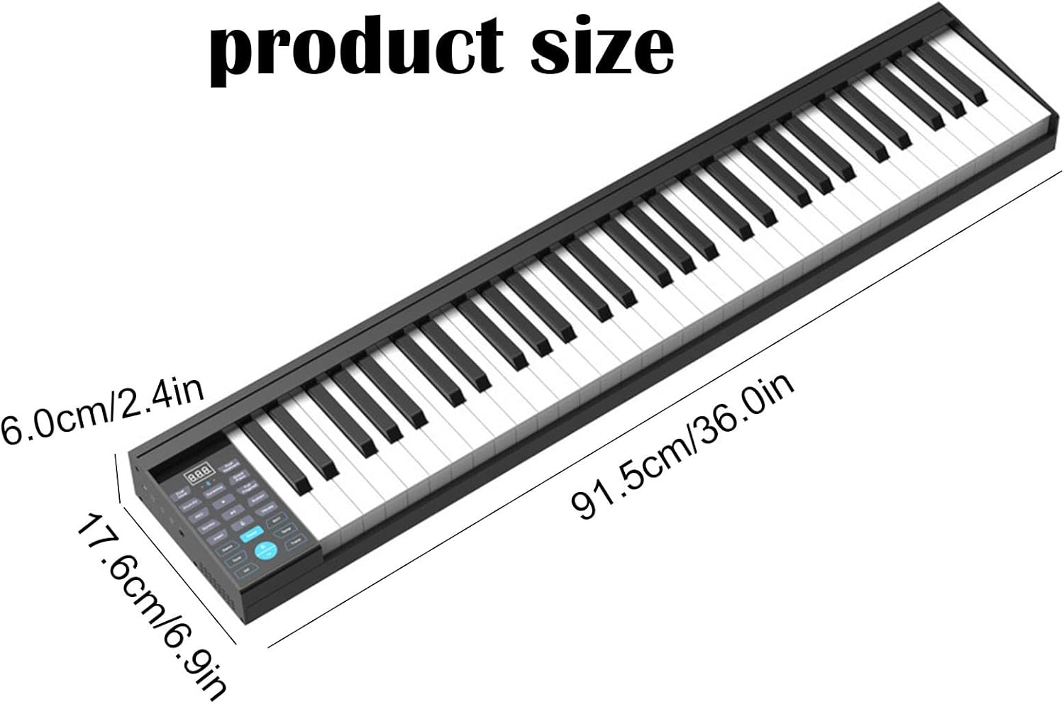 Electronic Keyboard 61-Key Digital Keyboard Full-size Weighted Keys MIDI Built In Speakers Electric Piano Digital Piano With Sustain Pedal And Power Supply Best For Adults Children And Beginners