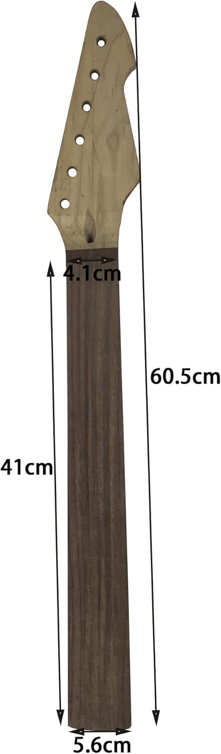 TSTS Fretless Big Head Electric Guitar Neck Rosewood Fretboard for DIY Electric Guitar Accessories Guitar ​Neck Replacement