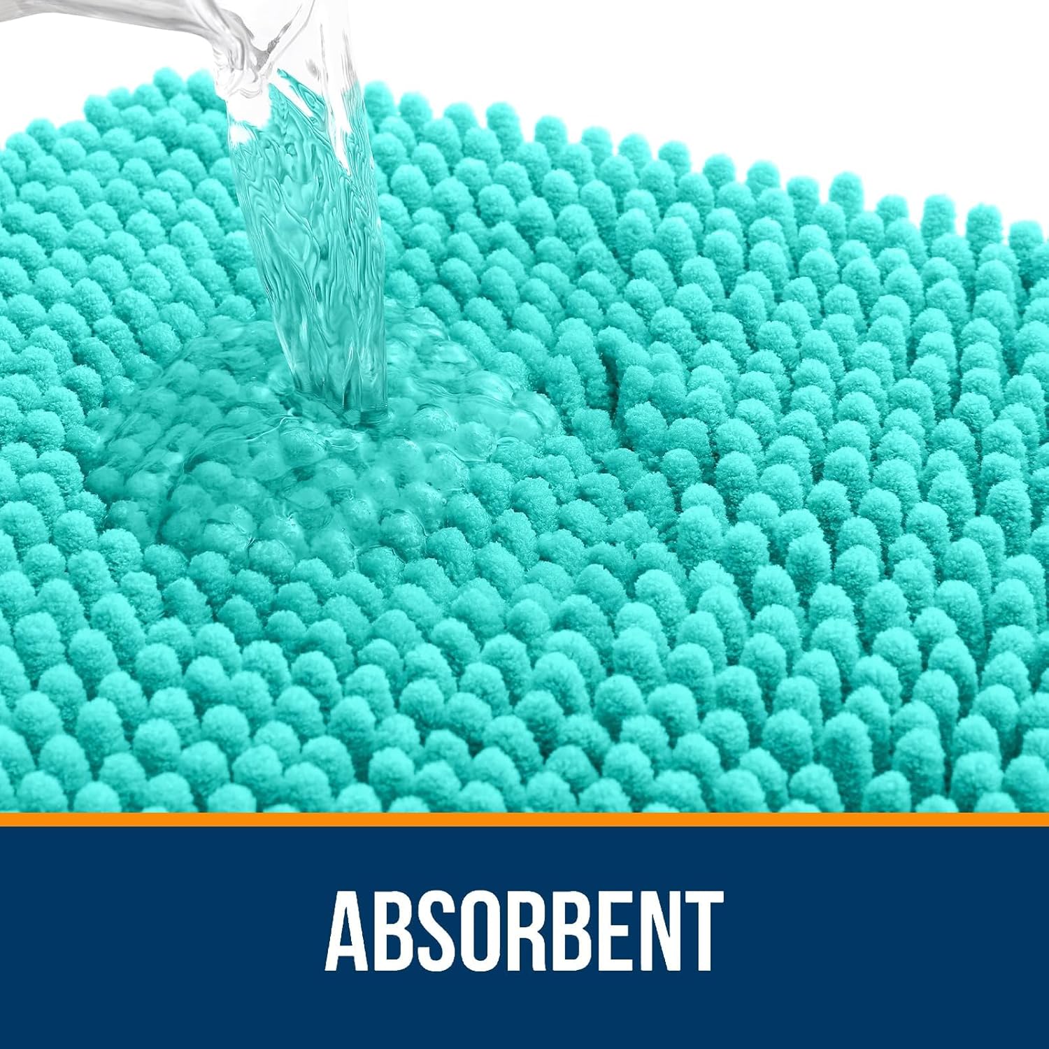 OLANLY Bathroom Rugs Sets 3 Piece, Soft Absorbent Chenille Bath Mats and U-Shaped Contour Toilet Rug, Quick Dry, Home Decor Accessories, Bath Mat Set for Bathroom (47