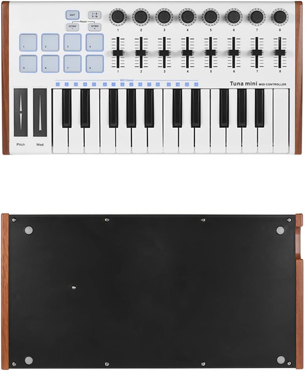 Keyboard Piano 25-Key MINI Ultra-Portable USB MIDI Keyboard Controller MIDI Controller 8 RGB Backlit Trigger Pads