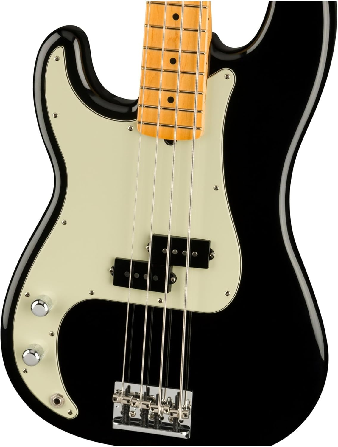 Fender American Professional II Precision Bass, Black, Left-Handed, Maple Fingerboard