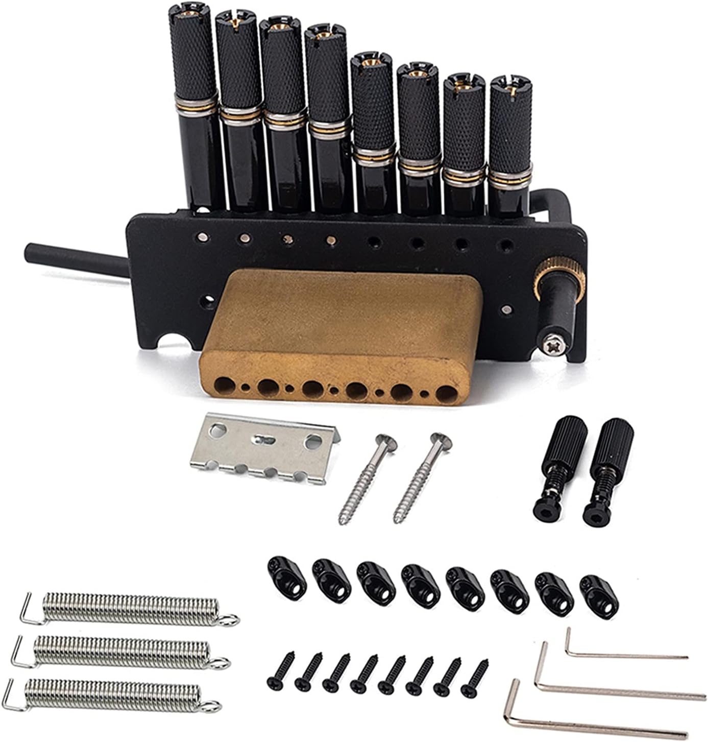 Guitar Bridge System Set 8-String Headless Guitar Bridge Tremolo System with Tailpiece for Electric Guitar Replacement Guitar Accessories Guitar Parts