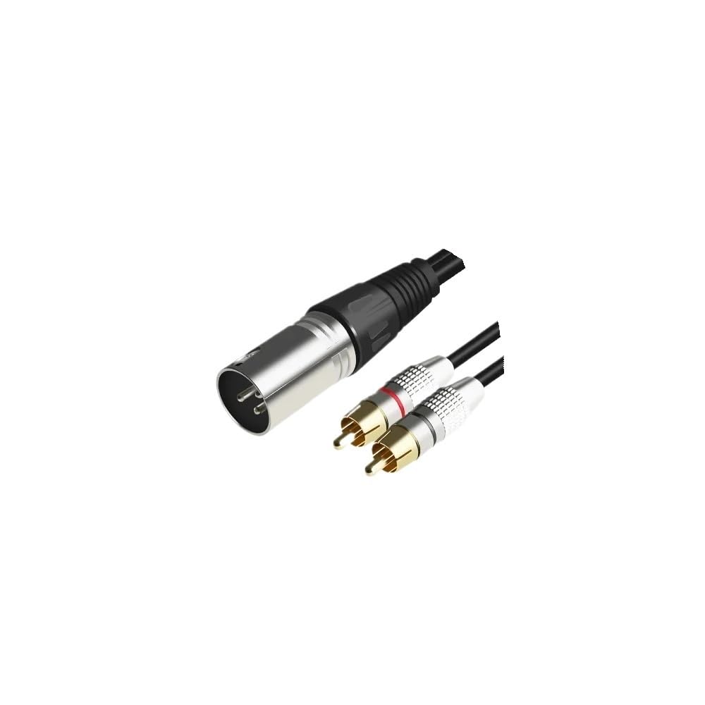 2R/*CA Cable Male to XLR 3 Pin Male Female Can/*Non Amplifier Mixing Plug AV Cable XLR to R/CA Cable 1.5M/3M/5M(Cannon Male to RCA,8m)