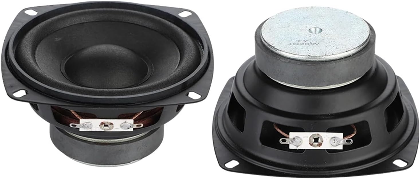 2Pcs 4 Inch 105 MM Speakers 4 Ohm 20W Full Range Loudspeaker DIY Home Theater Tweeter Midrange Woofer Sound Amplifier