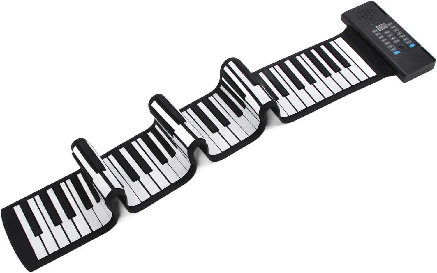88 Keys Hand Roll Piano, Support MIDI Function, 128 Tones Rhythms, LED Display, for Kids Beginners Gift, Built in Speakers, MP3, Mic, Headphones, Foldable, Rechargeable USB