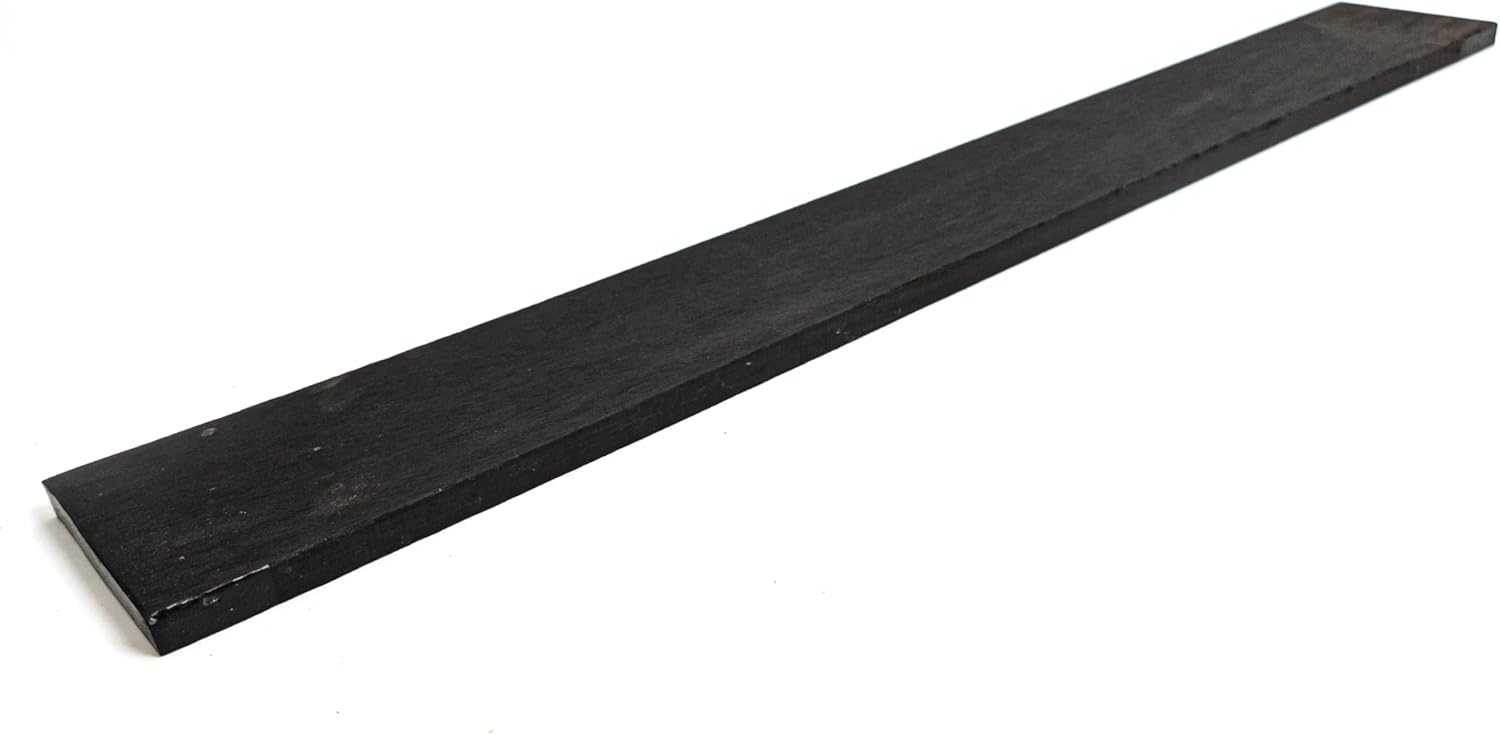 Ebony Guitar Fingerboard Wood Blank AAA Grade – High-Density 1.1g/cm³ & Ultra-Hard Janka 3,080 lbf Tonewood Compatible with Fender/For Gibson – Flawless Unfinished Exotic Hardwood