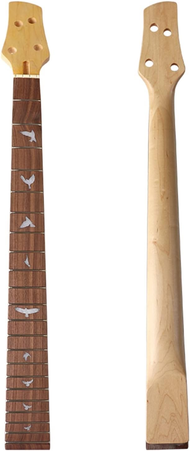 Right Hand 4 Strings Electric Bass Guitar Neck 22 Frets Canada Maple Guitar Bow Guitar Arm Matte Scale 6. 4cm Heel Width Guitar ​Neck Replacement