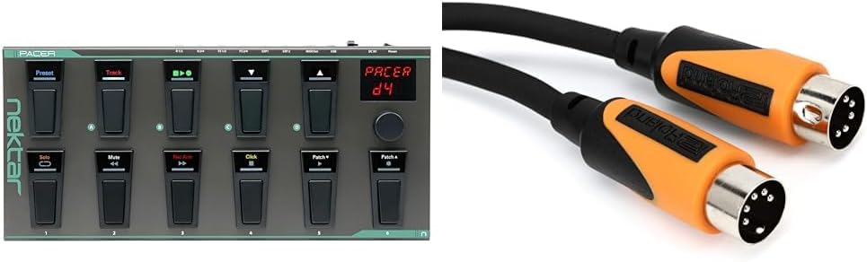 Nektar Pacer MIDI DAW Controller Bundle with 5ft Roland MIDI Cable