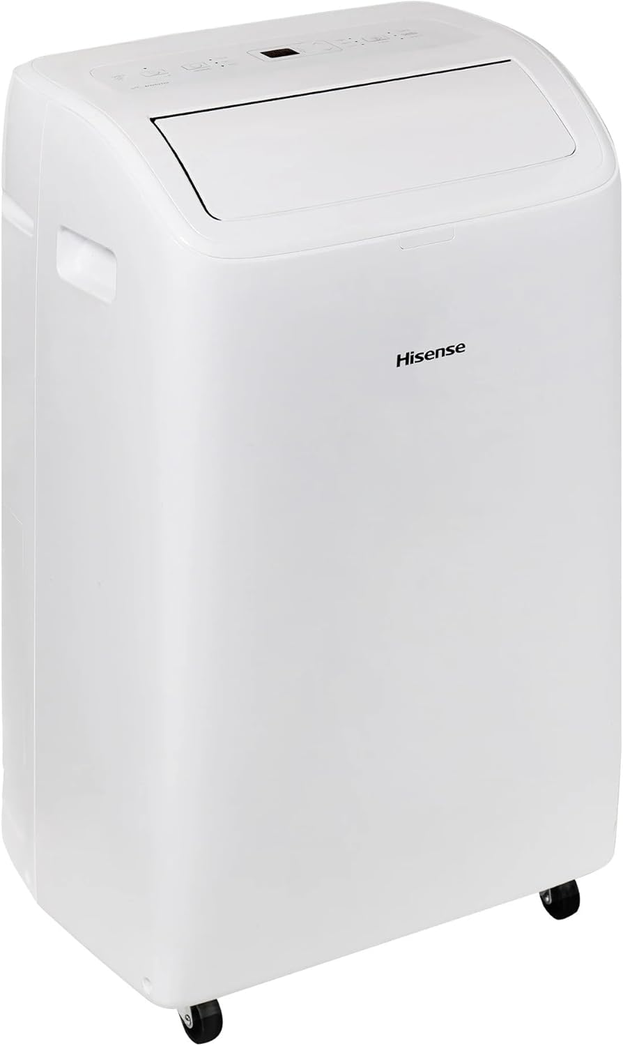 Hisense 8,000 BTU Portable Air Conditioner with Dual Hose & Inverter, 350 Sq Ft, Wi-Fi, ConnectLife App for Google and Alexa, 3 operating modes, Noise 42 dB(A) - HAP0824TWD, White