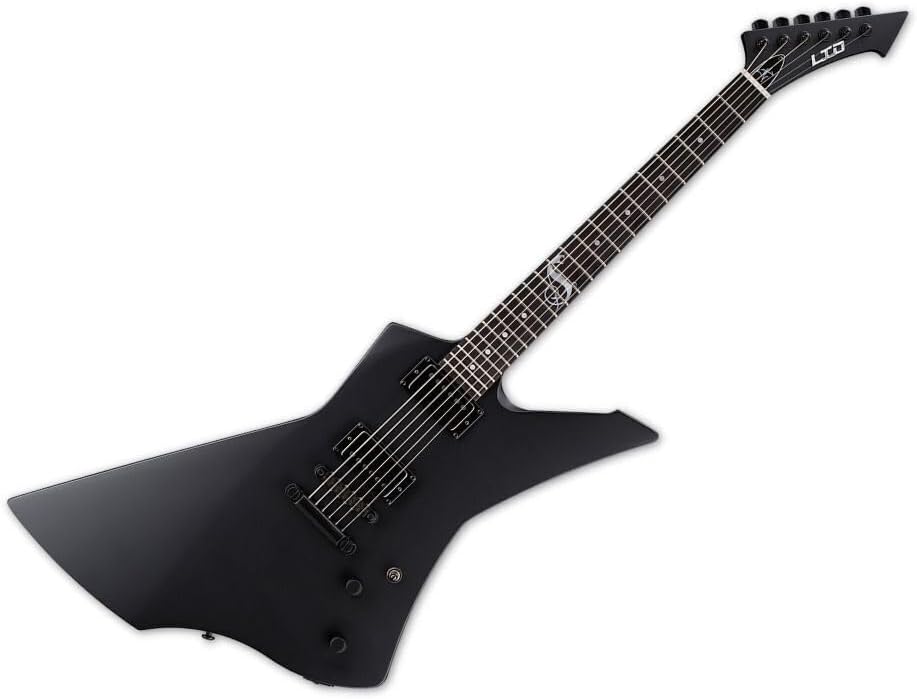 ESP Guitars LSNAKEBYTEBLKS James Hetfield Signature Series Electric Guitar, Black Satin (LSNAKEBYTEBLKS)