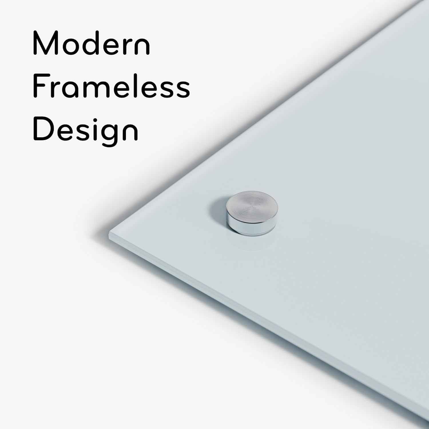 U Brands Magnetic Glass Dry Erase Board, 6' x 4', Infinity Frameless Mounting, White Surface, Accessory Tray, White (72