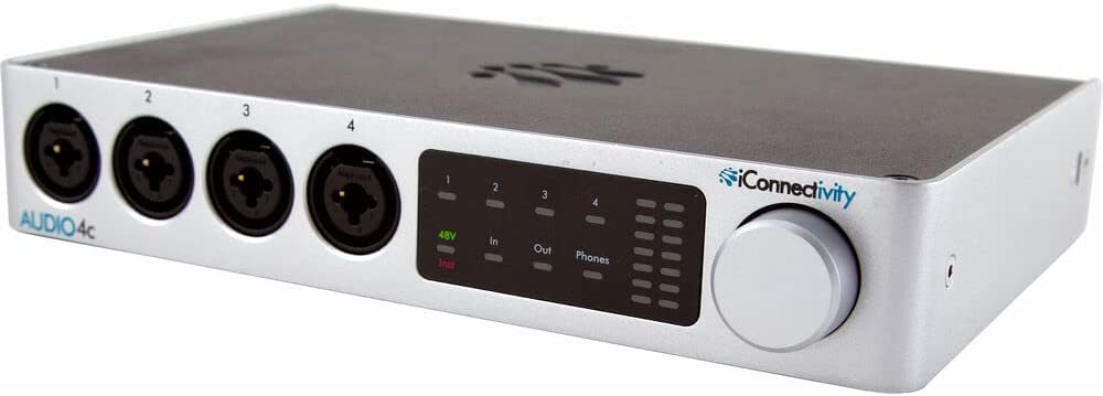 iConnectivity AUDIO4c Desktop 4x6 USB Type-C Audio/MIDI Interface Bundle with 4x Black 10 feet MIDI Cable