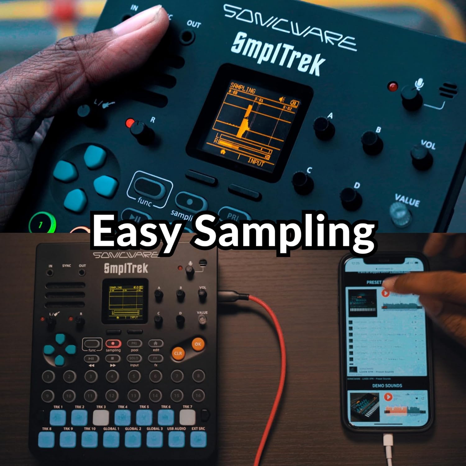 Sonicware SmplTrek [Portable Production Sampler] – Special Bundle with Case