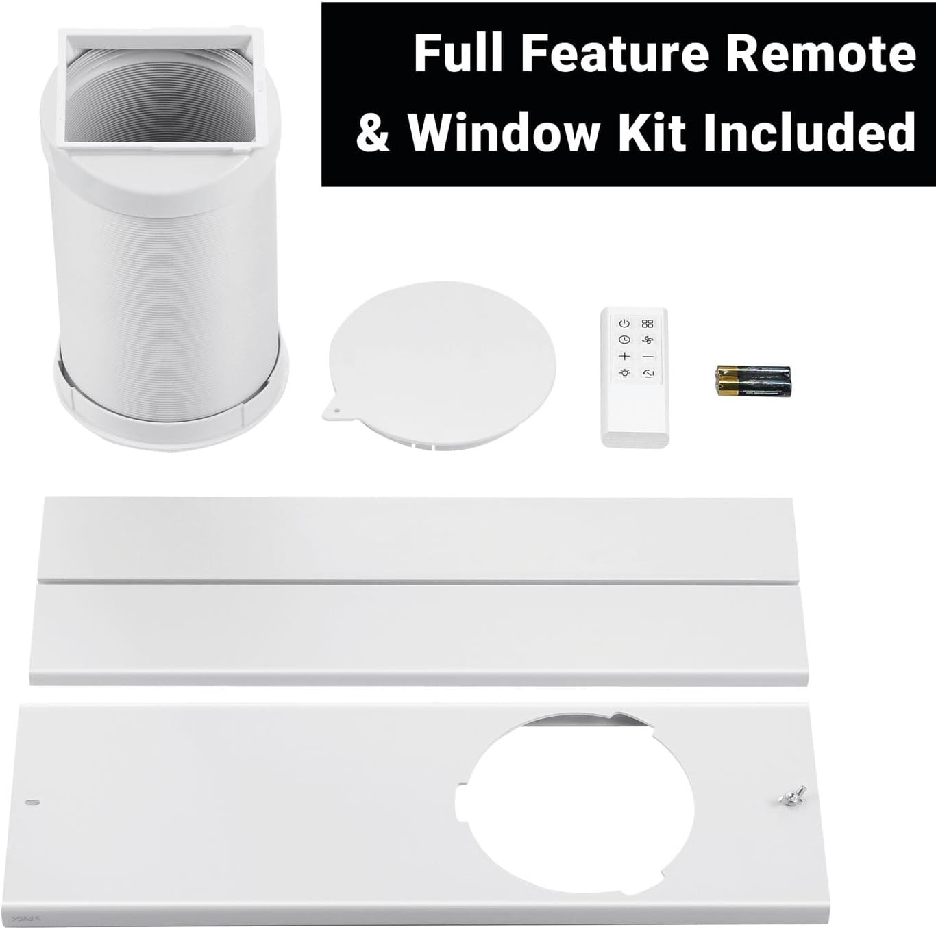 Aeric 10,000 BTU Portable Air Conditioner with Dehumidifier for Living Room and Apartment, 115V, Portable Air Conditioners for Large Rooms up to 700 Sq.Ft. with Remote Control in White