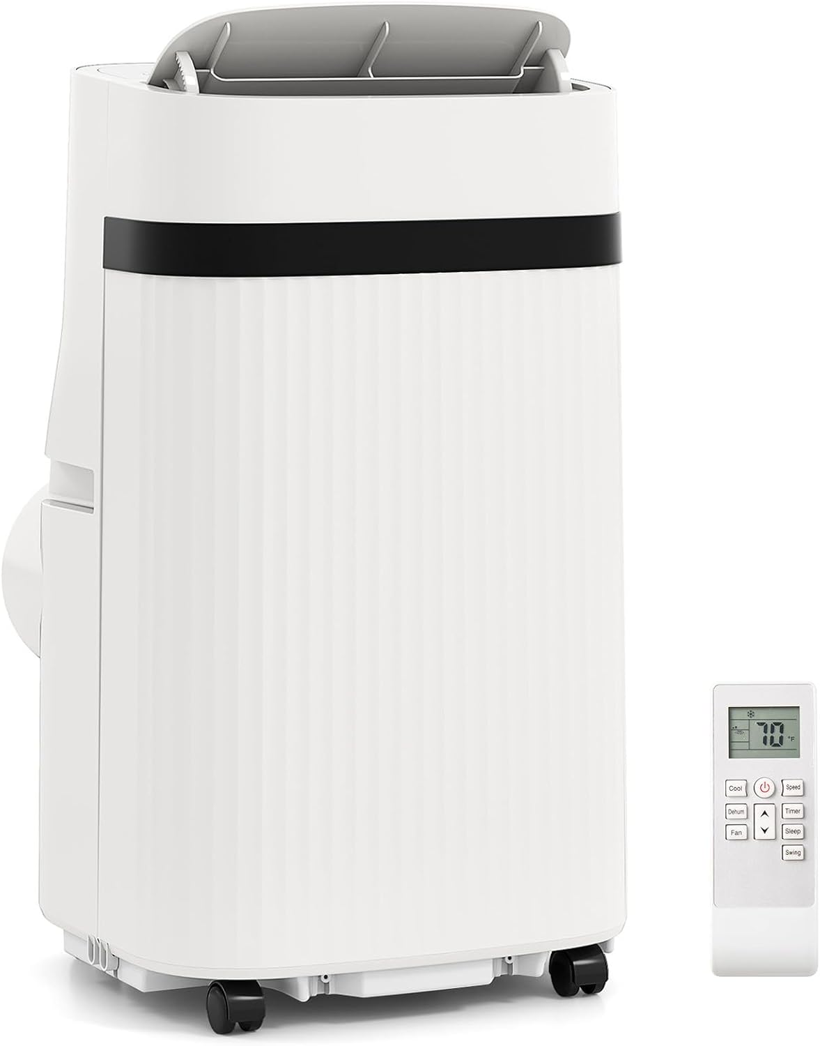 DORTALA Portable Air Conditioner 12000 BTU, 3-in-1 Portable AC Unit with Remote Control, Dehumidifier, 24H Timer, Window Kit for 550 Sq.Ft Apartment, Bedroom