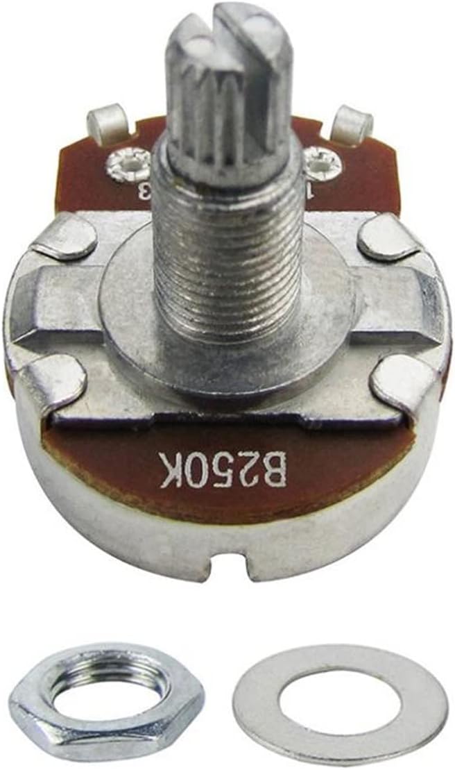 KESHUO 20pcs Electric Bass Guitar Pots Potentiometers Long Split Shaft Full Size Guitar Kit Accessories (Color : 20pcs B250K)