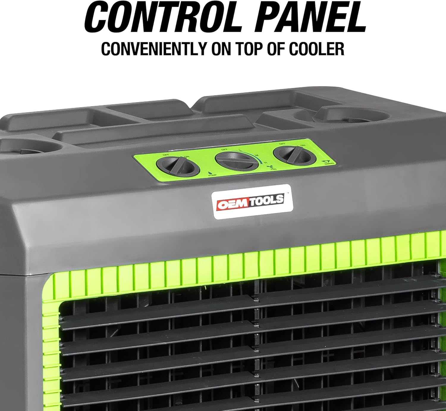 OEMTOOLS 23969 Swamp Cooler Air Conditioner Portable, 3-Speed Fan, Cools 1600 sq ft, 5300 CFM Mobile Swamp Cooler