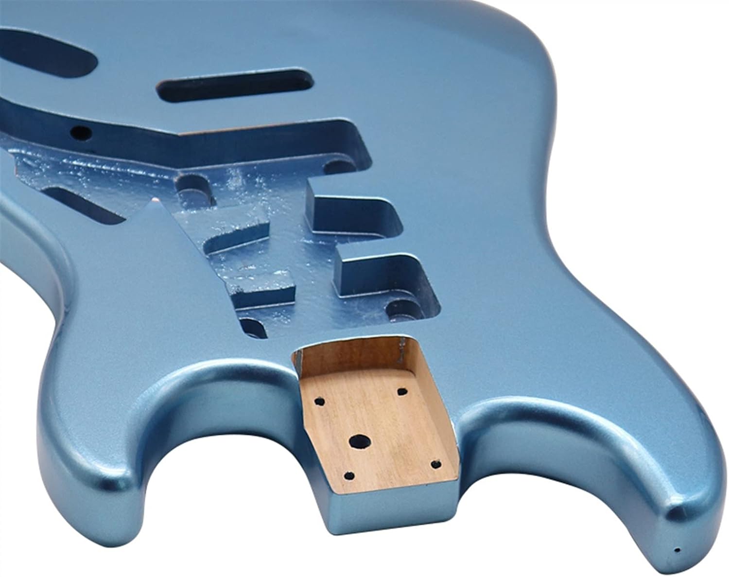 Poplar Wood Metallic Blue Electric Guitar Body Guitar Barrel High Glossy Guitar Body 5.7cm Heel Width DIY Guitar Kit