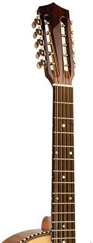 H. Jimenez LBQ1E El Esta'ndar Acoustic-Electric Guitar, Bajo Quinto Natural Mahogany, Solid Spruce Top With Cutaway and Electronics