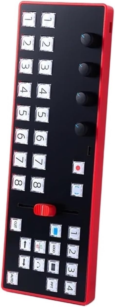 Switcher Control Panel for Media Live Broadcast MIDI2.0 Software Keyboar Type-c Recording Switchboard(Black keyboard)