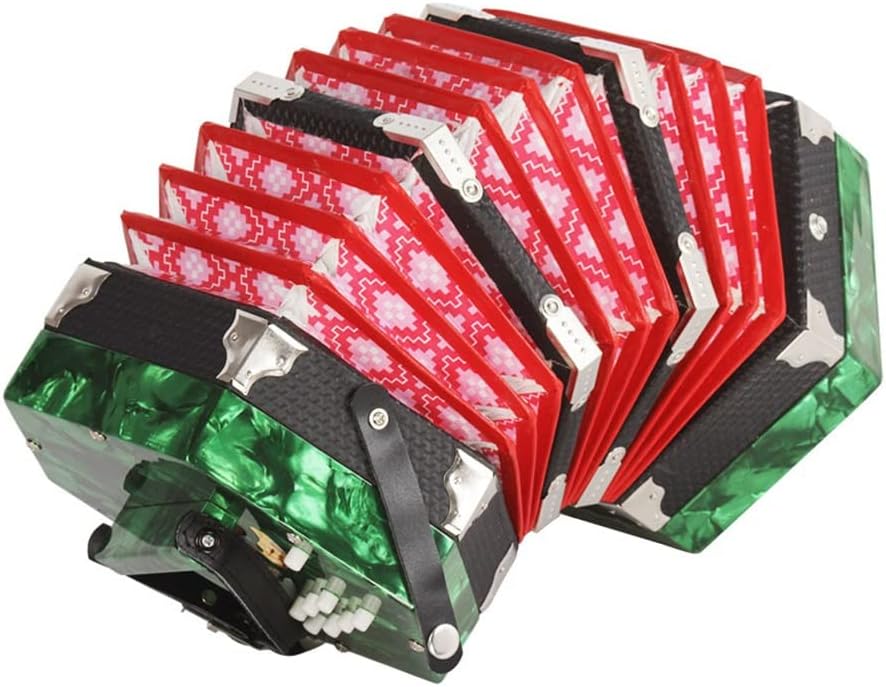 20 Buttons Accordion Concertina,for Kids, Solo and Ensemble, Easy to Learn Music Accordion Instrument, Musical Instrument for Home and Classroom