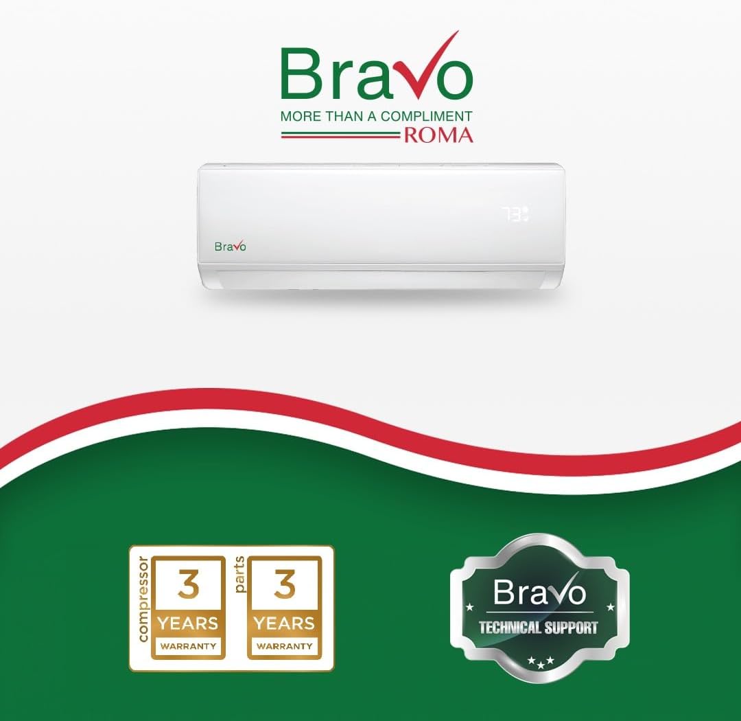 BRAVO 24,000 BTU 230V Ductless Mini Split Air Conditioner & Heat Pump – 17 SEER2 Inverter AC System – Pre-Charged – 13FT Installation Kit – Smart Control Included – Cooling & Heating