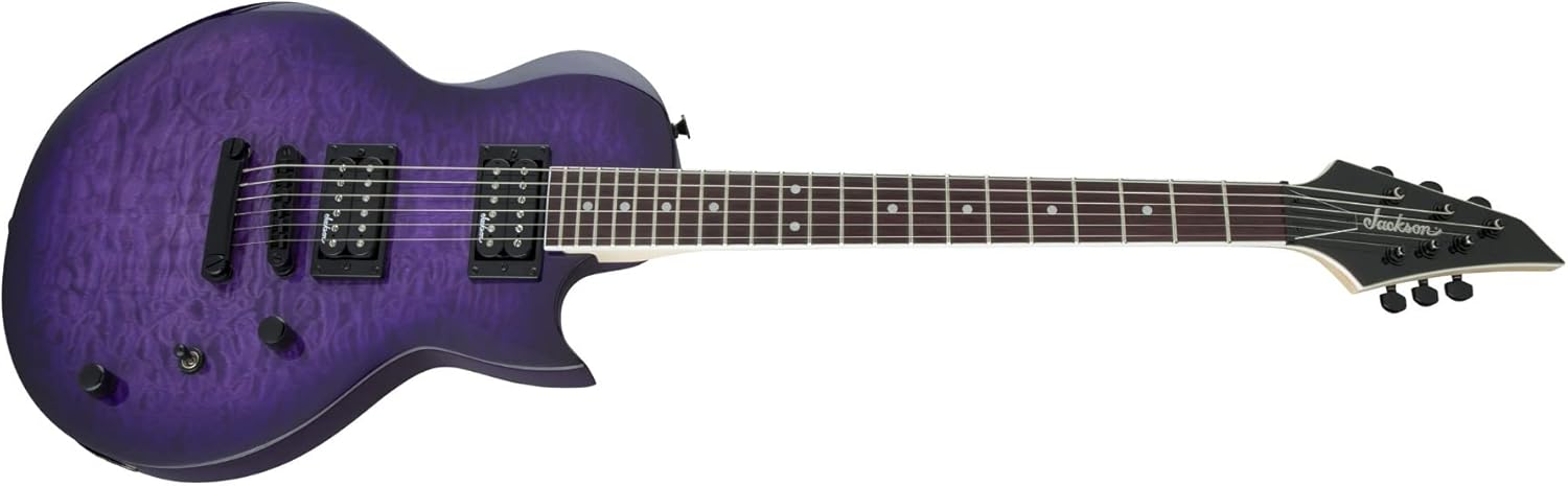Jackson JS Series Monarkh SC JS22Q Electric Guitar (Transparent Purple Burst) Bundle with Jackson Monarkh Molded Case (2 Items)