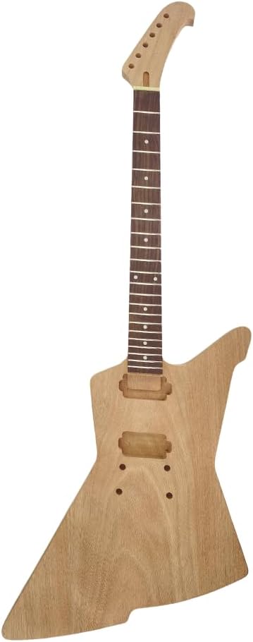 Electric Guitar Kit Rosewood Fretboard Guitar Neck and Guitar Body with All Components Included Electric Guitar Kits Build Your Own (TZ-45)