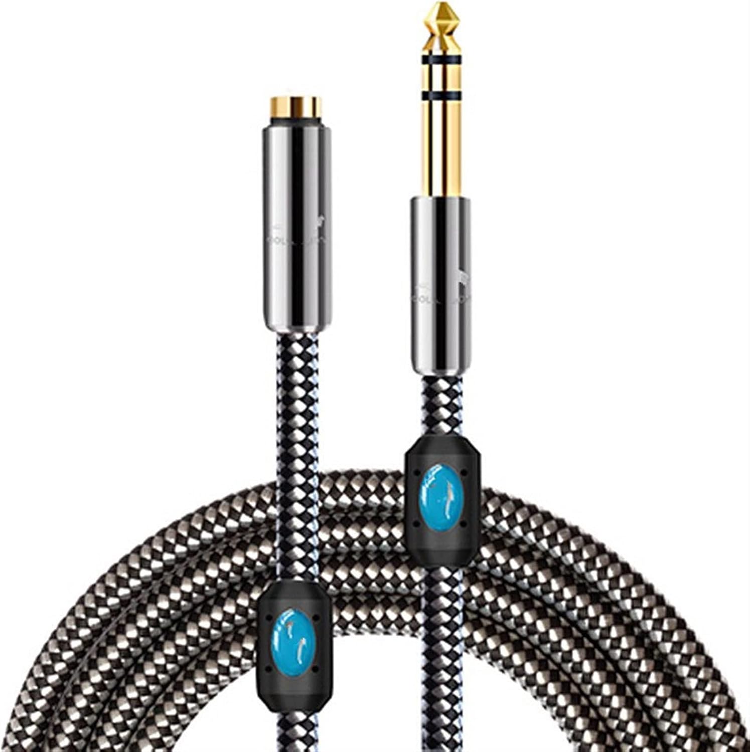 1/4''6.35mm Male to 3.5mm Female Output Stereo Cable for Mixer Amplifier Guitar Cord Guitar Interface Audio Cable (Color : A, Size : 5m)