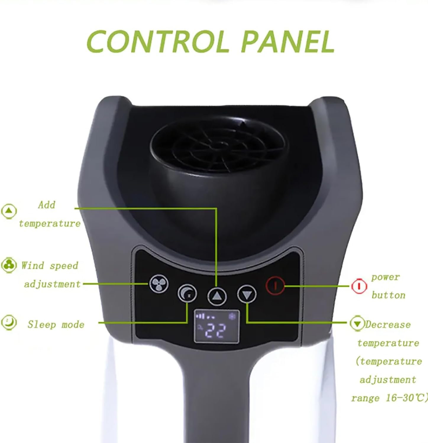 Camping Air Conditioner, Mini Tent Air Cooler with Three Adjustable Wind Speeds, 650W Low Power Consumption, Support Solar Charging, Low Noise and Easy to Carry, for RV, Car and Fishing