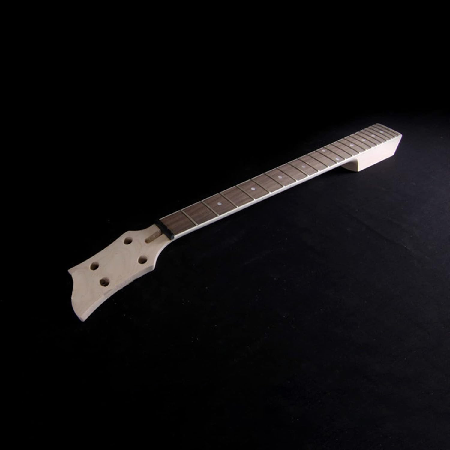 DIY Semi Hollow Basswood with Flamed Mapl Veneer Top Body Electric Bass Guitar Kit Unfinished Guitar Set